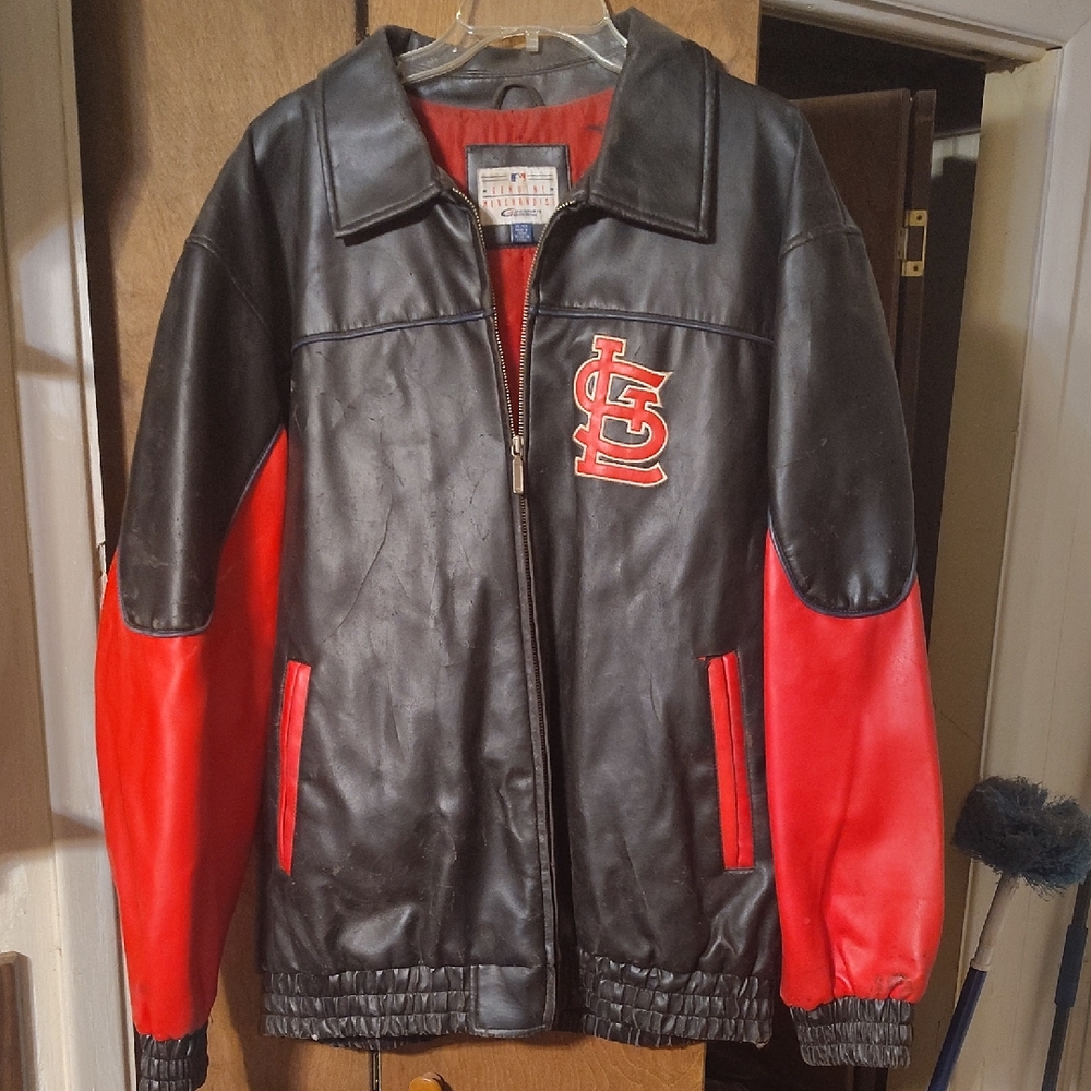 Genuine Merchandise Black and Red Varsity Jacket